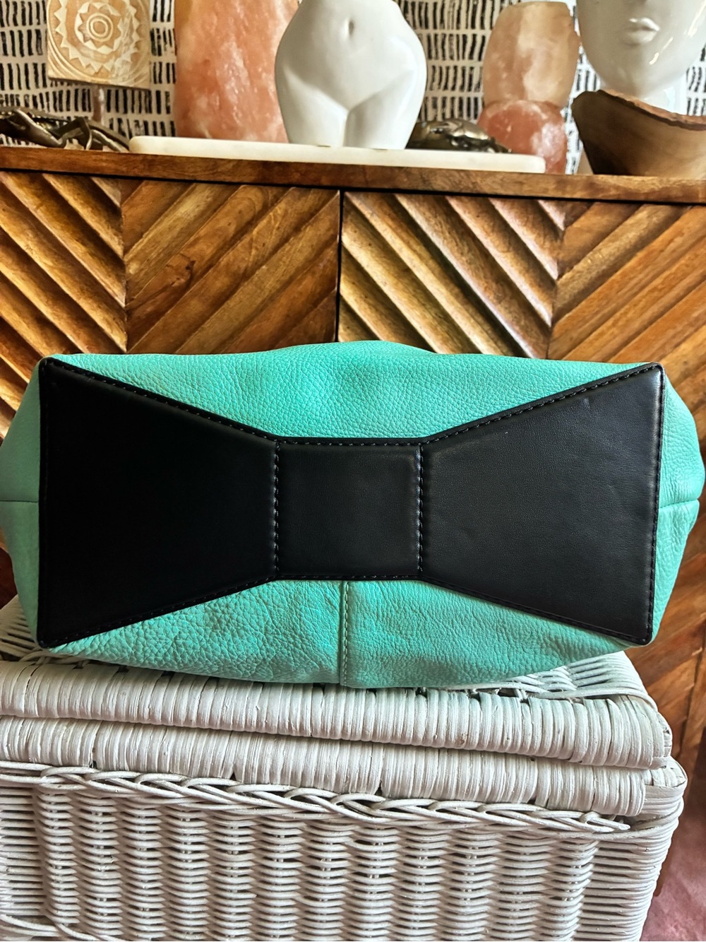 RARE Kate Spade New York Leroy Street Linsley Shoulder Bag Teal Turquoise Leathe - Picture 4 of 11